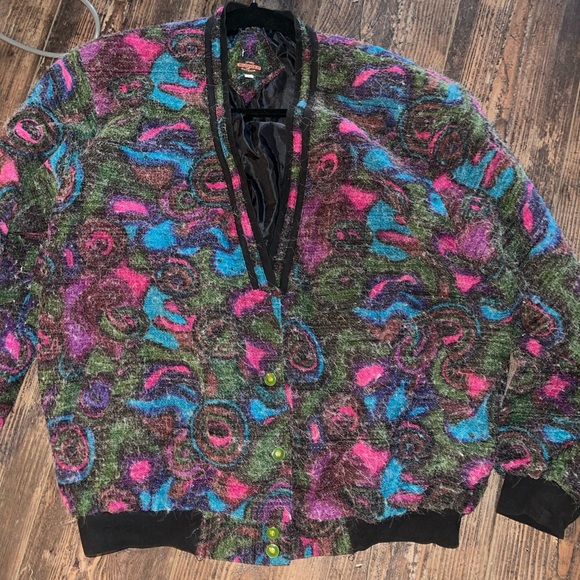 Colorful Abstract Pattern Cardigan - Picture 1 of 3